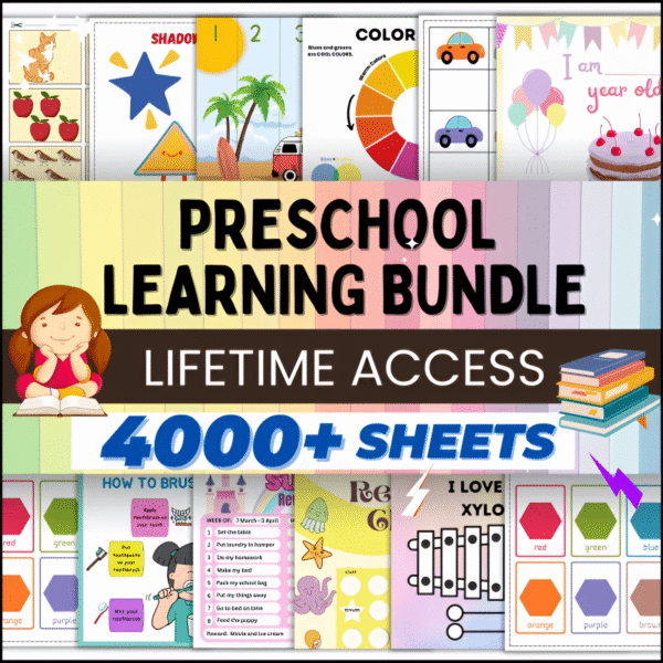 4000+ Preschool + Kindergarten Printable Activity Worksheets